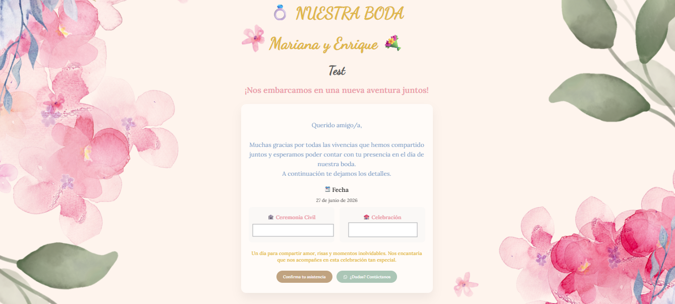 Invitaciones virtuales personalizadas